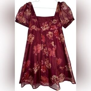Wild Fable Burgundy Smocked Dress